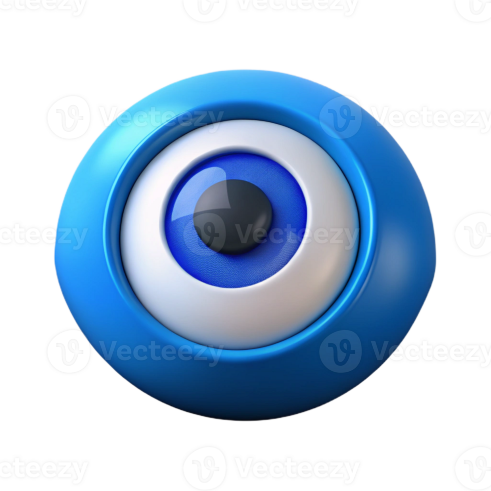 beautiful modern Eye Icon Blue Iris Isolated Element high resolution png