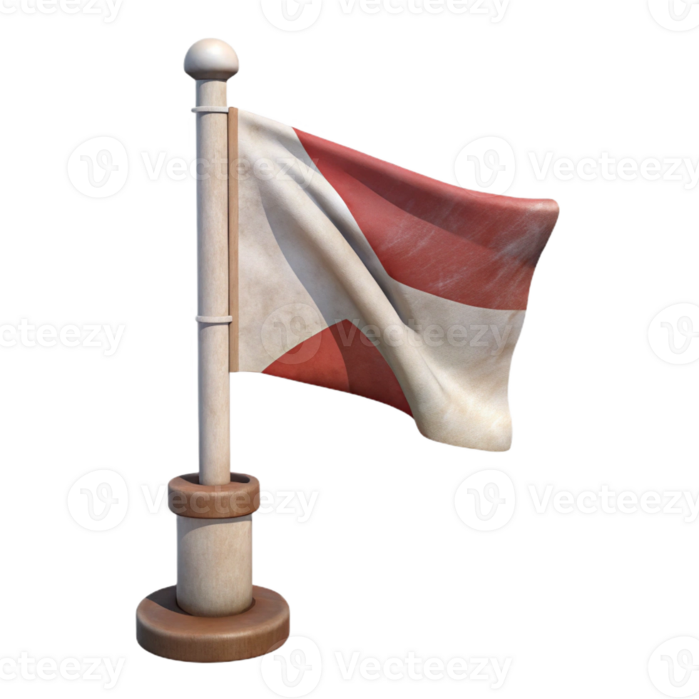 elegant creative Faded Flag on Pole Transparent Background exclusive png