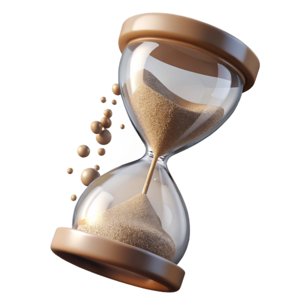 elegant traditional Falling Sand Granules From Hourglass Transparent Background high quality png