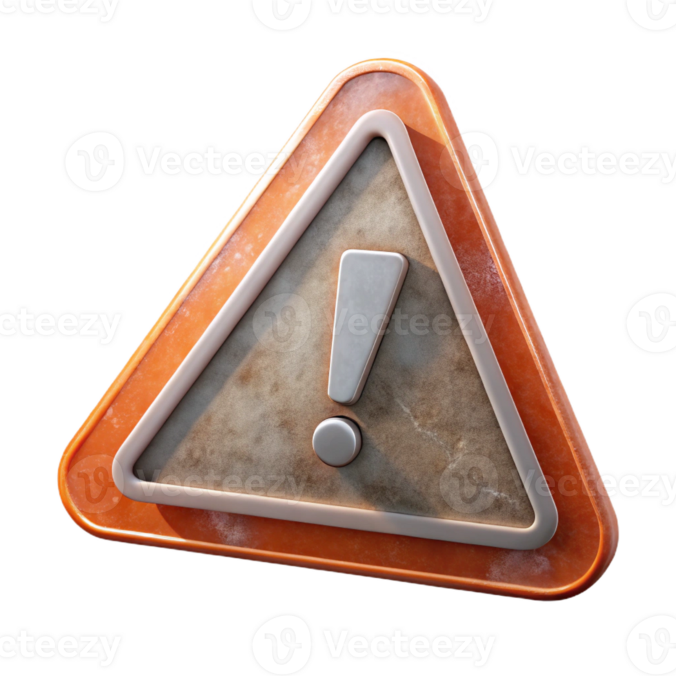 serene traditional Faded Warning Sign Transparent Background high quality png