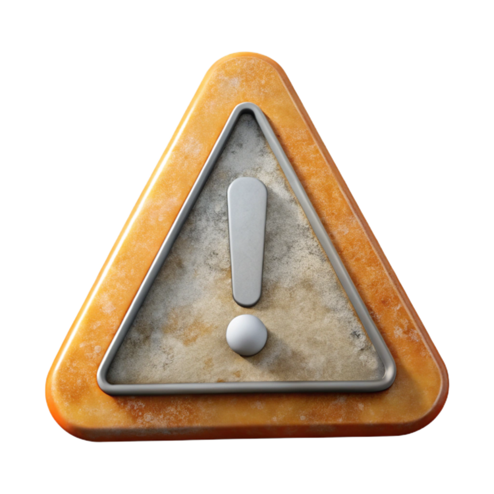 beautiful minimalist Faded Warning Sign Transparent Background exclusive png