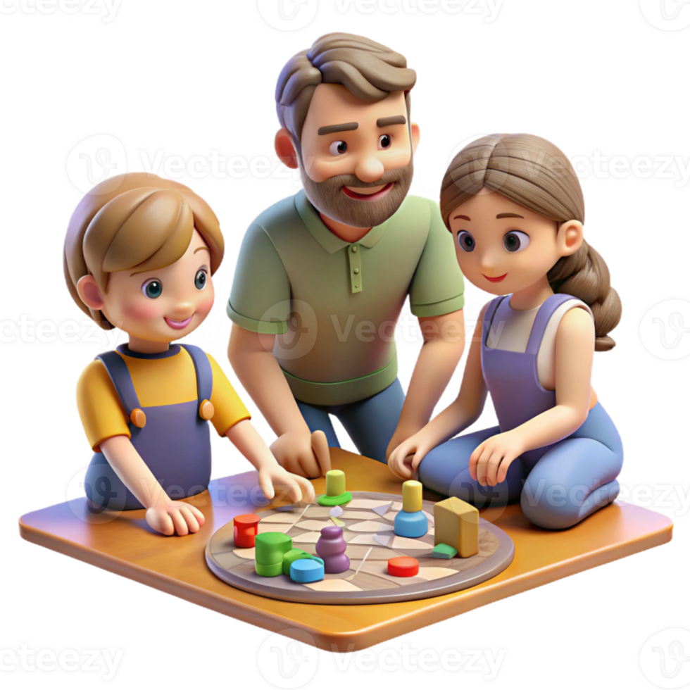 wonderful vintage Family Playing Board Game Isolated exclusive png