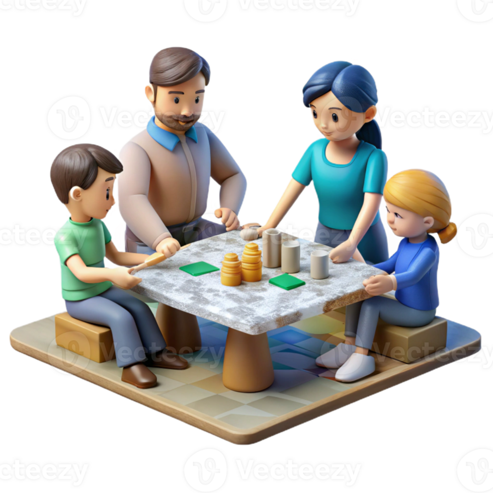 impressive classic Family Playing Board Game Isolated high resolution png