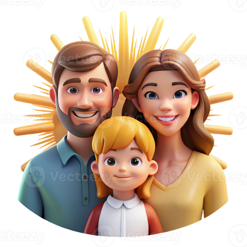 magnificent minimalist Family Portrait with Bright Sunlight Cutout professional png