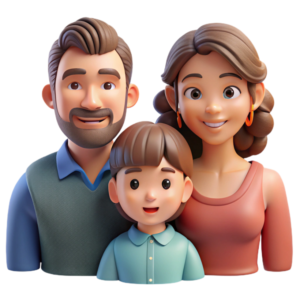 serene modern Family Portrait with Soft Lighting Cutout professional png