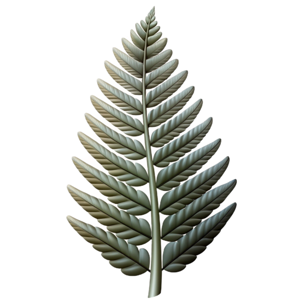 impressive modern Fern Frond Silhouette with Transparent Background Cutout exclusive png