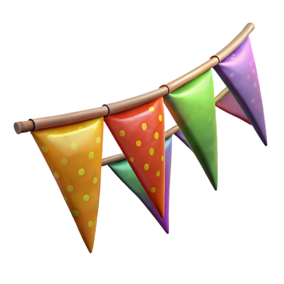 serene creative Festival Flags Colorful String Transparent detailed png