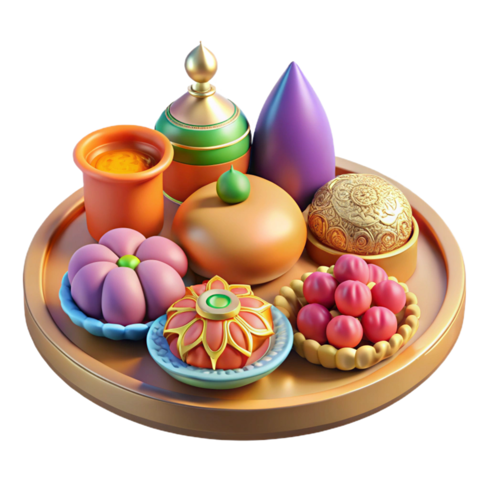 extraordinary classic Festive Food Platter Colorful Isolated high quality png