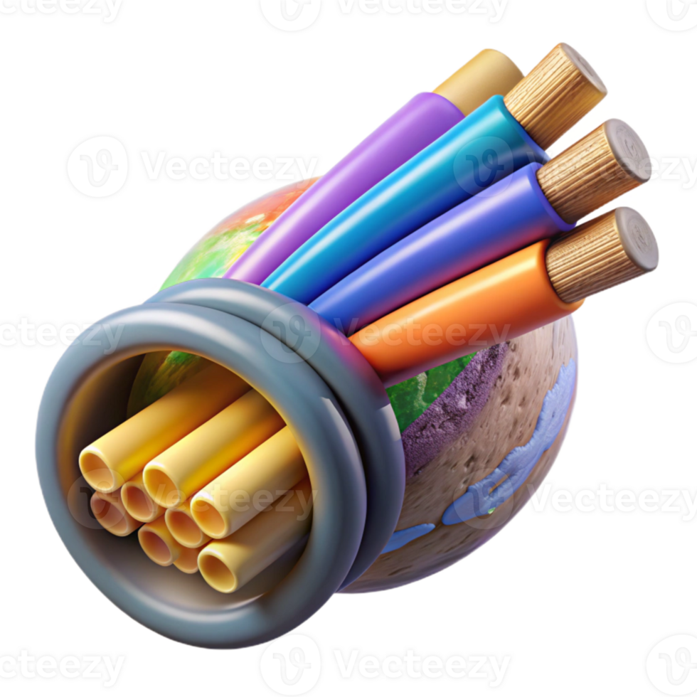 wonderful minimalist Fiber Optic Cables Isolated with Realistic Texture genuine png