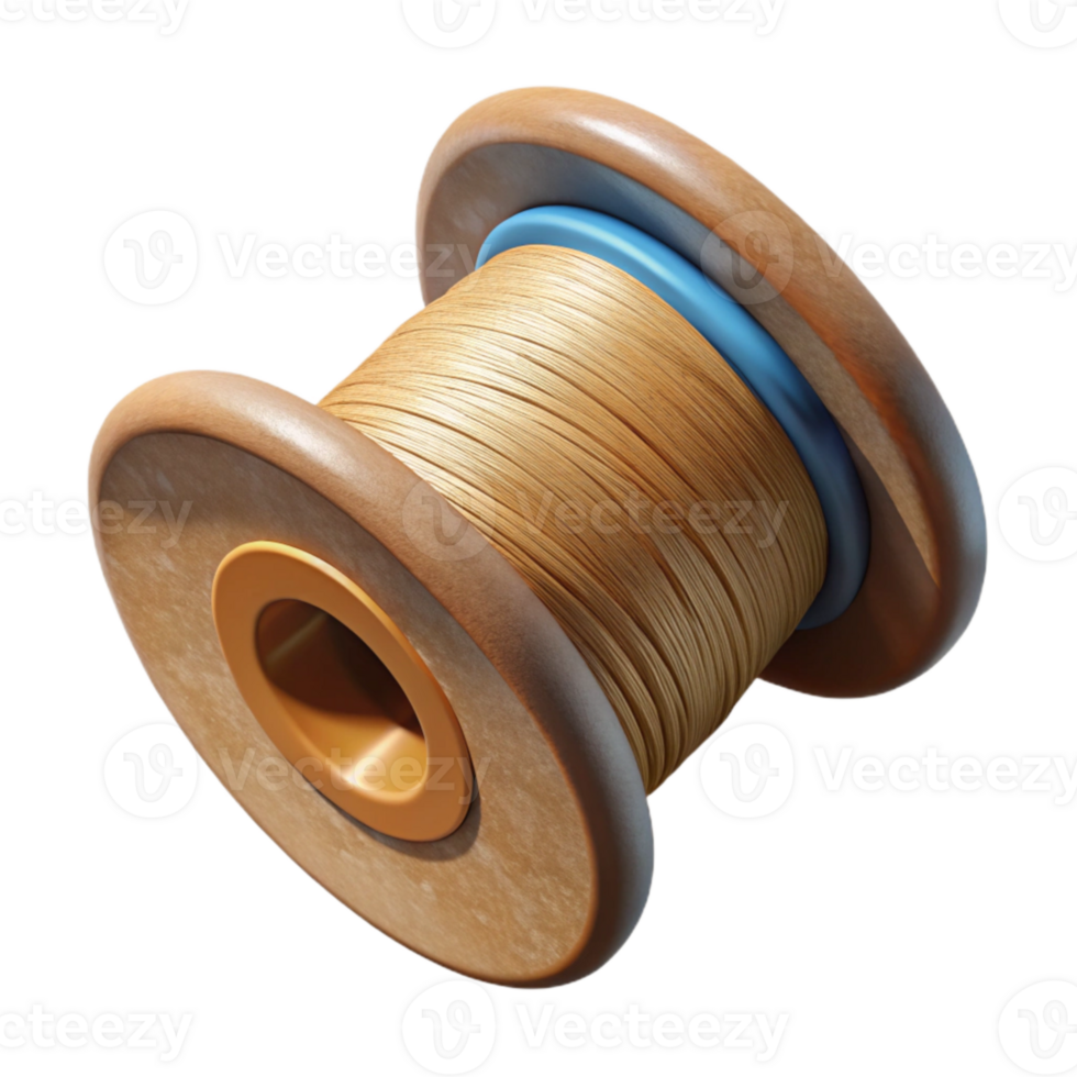 elegant minimalist Fiber Optic Thread Spool Cutout Element png