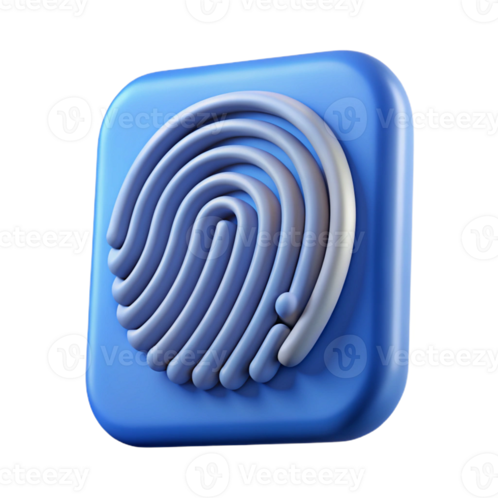 dramatic rustic Fingerprint Scanner Graphic Isolated on Transparent Background premium png