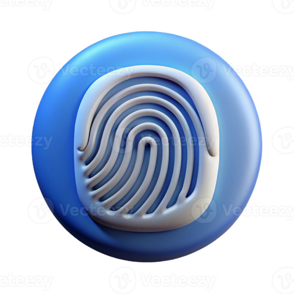 vibrant vintage Fingerprint Scanner Graphic Isolated on Transparent Background high resolution png