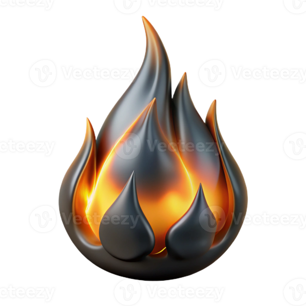 beautiful abstract Fire Flames on Black Background Transparent Background original png