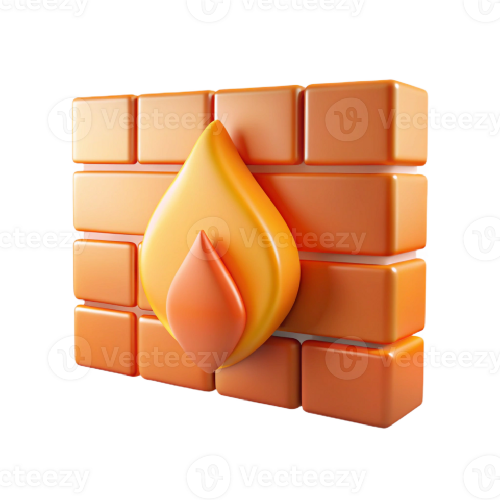 elegant contemporary Firewall Graphic Orange Gradient Transparent detailed png