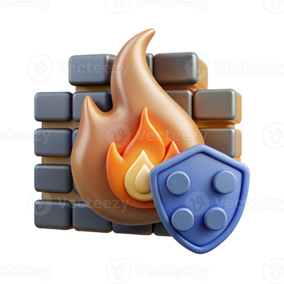 magnificent traditional Firewall Symbol with Data Stream Orange Cutout detailed png