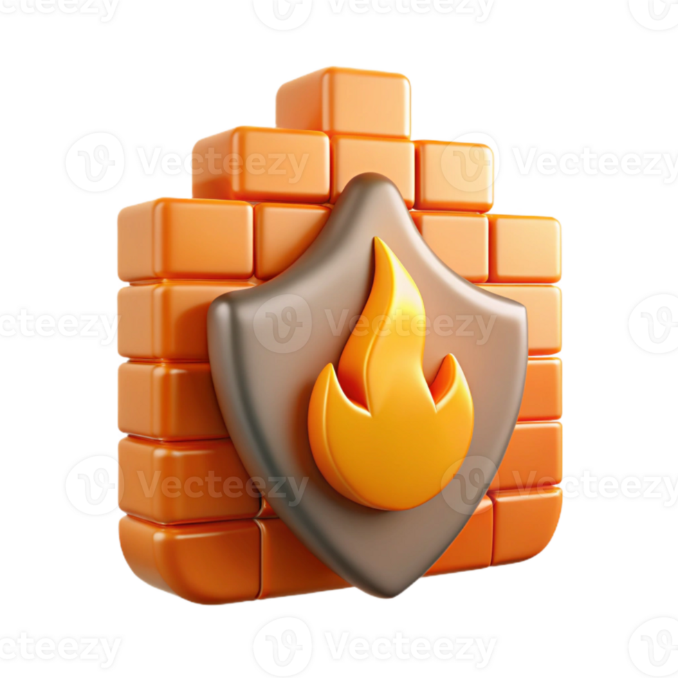 wonderful classic Firewall Symbol with Digital Code Orange Isolated Element exclusive png
