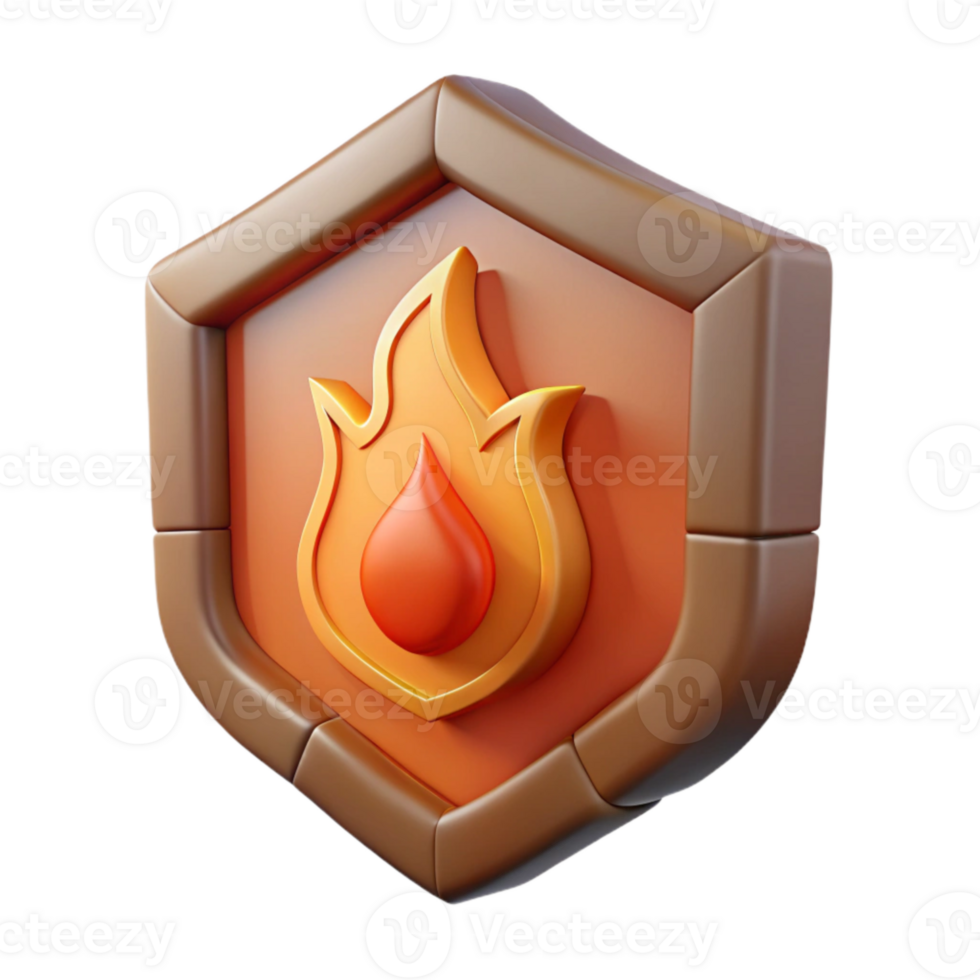 vibrant contemporary Firewall Symbol with Flames Isolated Cutout high quality png