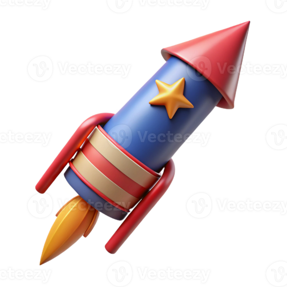 magnificent abstract Fireworks Rocket Cutout with Upward Trajectory genuine png