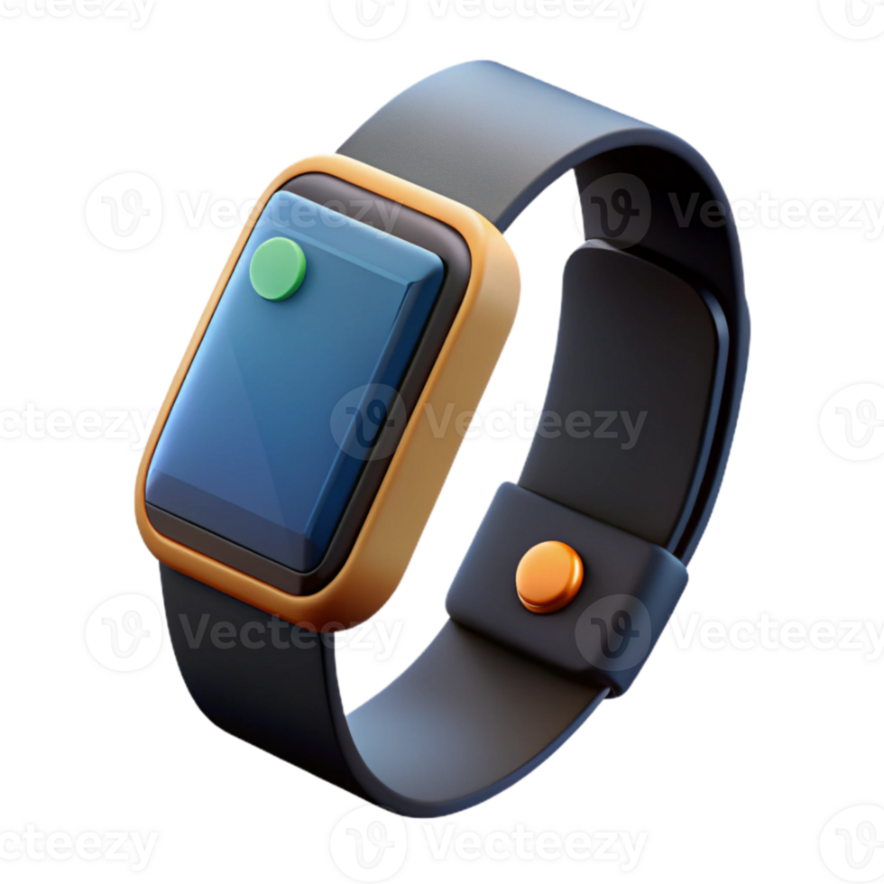 stunning minimalist Fitness Tracker Oled Display Black Background Cutout premium png