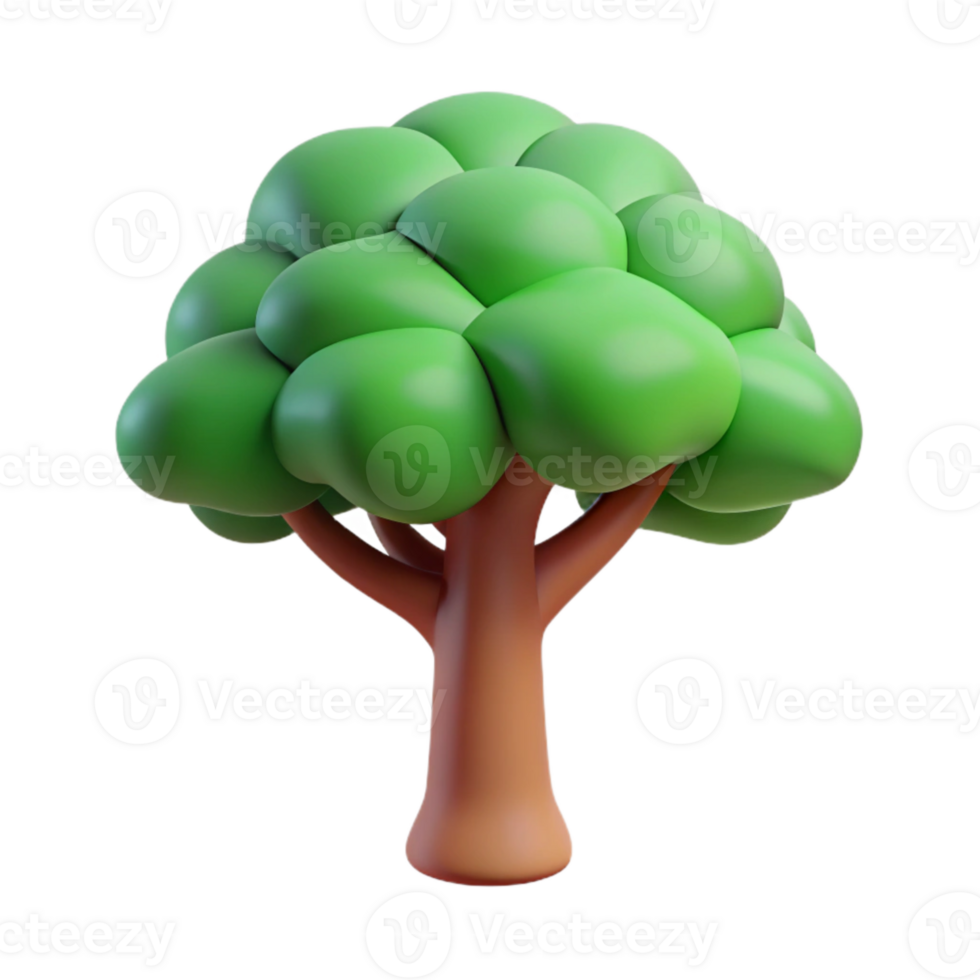 serene traditional Flat Design Tree Isolated on Transparent Background exclusive png