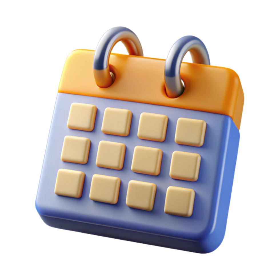 vibrant abstract Flexible Learning Schedule Calendar Isolated high quality png