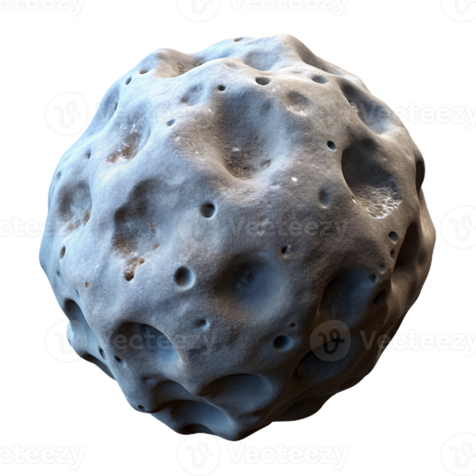 impressive traditional Floating Asteroid Isolated with Rough Surface high resolution png