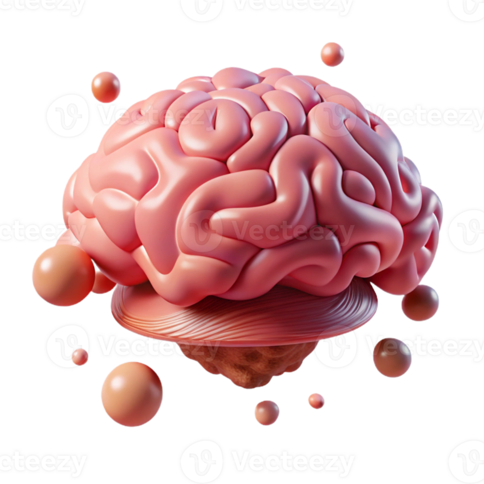 magnificent modern Floating Brain in Pink Dreamscape Cutout genuine png