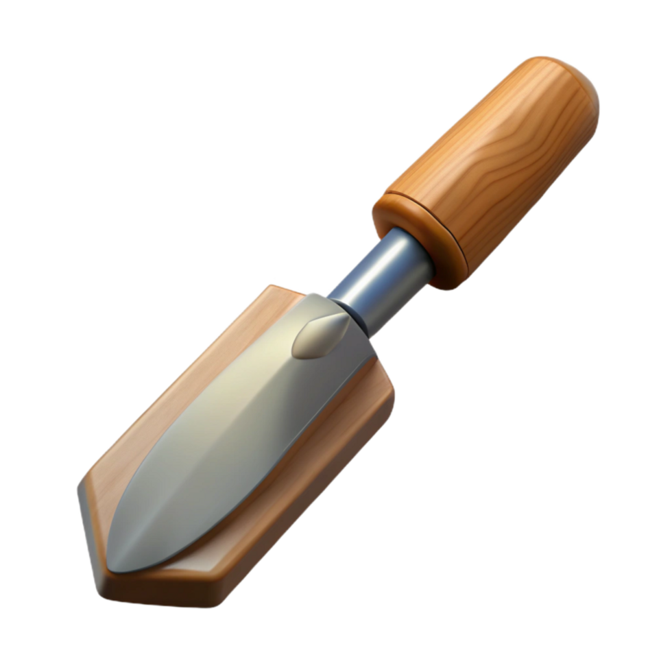 extraordinary creative Floating Chisel with Wooden Handle Isolated Cutout detailed png