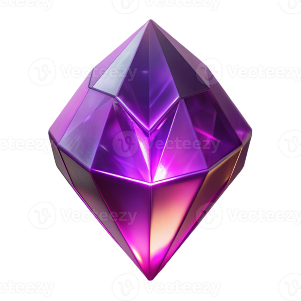 wonderful minimalist Floating Crystal Glowing Purple Light Transparent exclusive png
