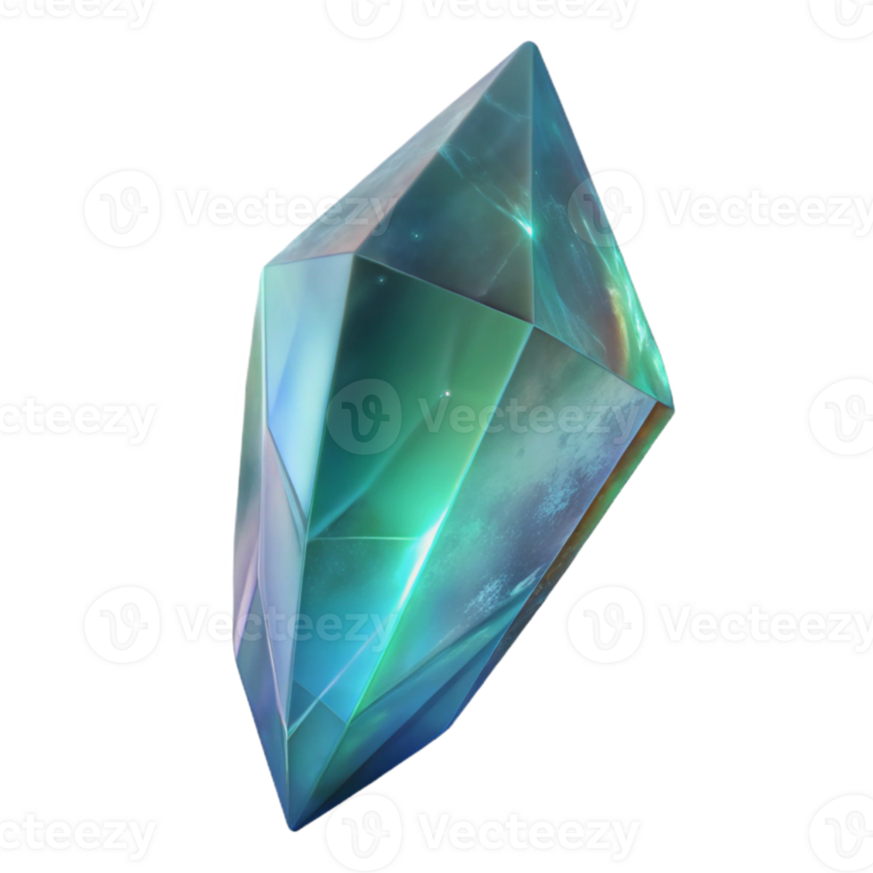 impressive rustic Floating Crystal Shard Isolated with Prismatic Effect high quality png