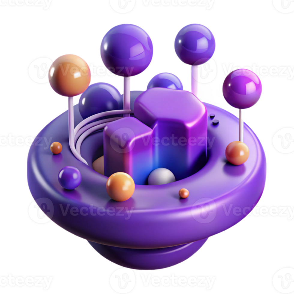 wonderful vintage Floating Data Stream Visualization Purple Transparent Background premium png