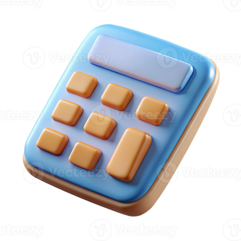 extraordinary modern Floating Digital Calculator Number Pad Cutout detailed png