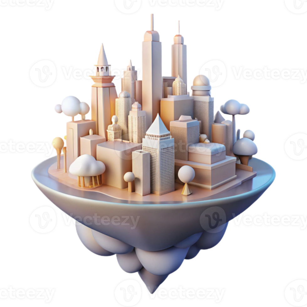 stunning traditional Floating Dream City Cutout Transparent Background high resolution png