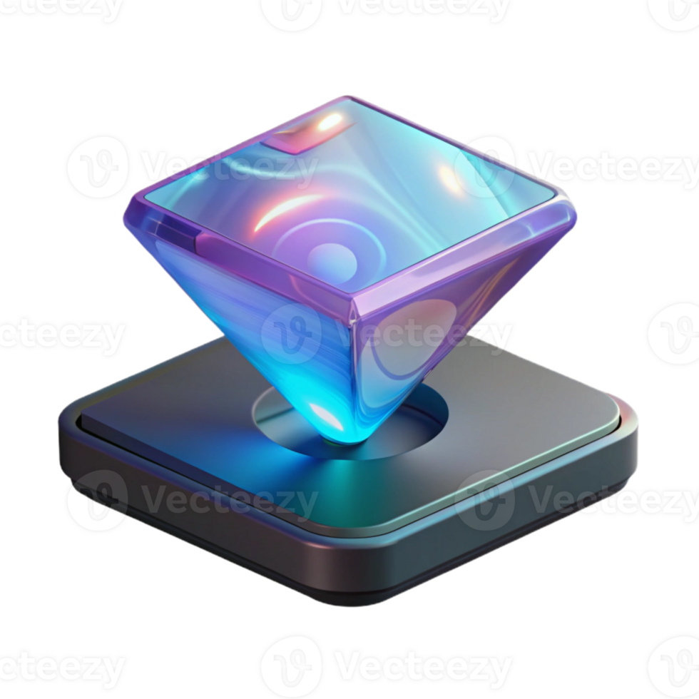 extraordinary contemporary Floating Hologram Display Side View Cutout authentic png