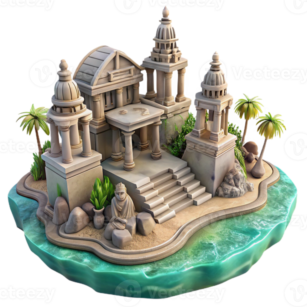 vibrant artistic Floating Greenhouse with Hydroponic System Isolated premium png