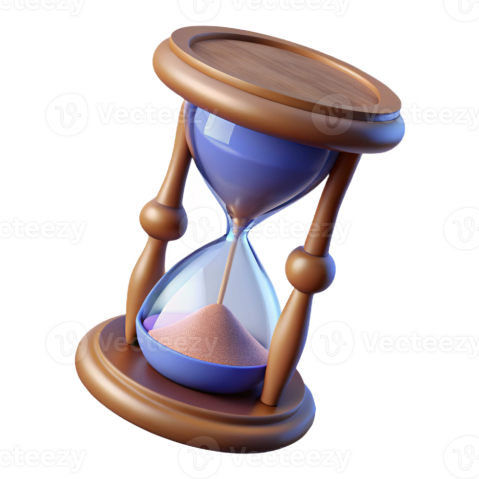 elegant creative Floating Hourglass Isolated on Transparent Background exclusive png