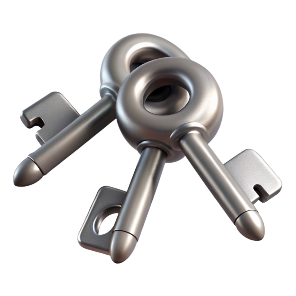 dramatic modern Floating Keys Metal Teeth Isolated exclusive png