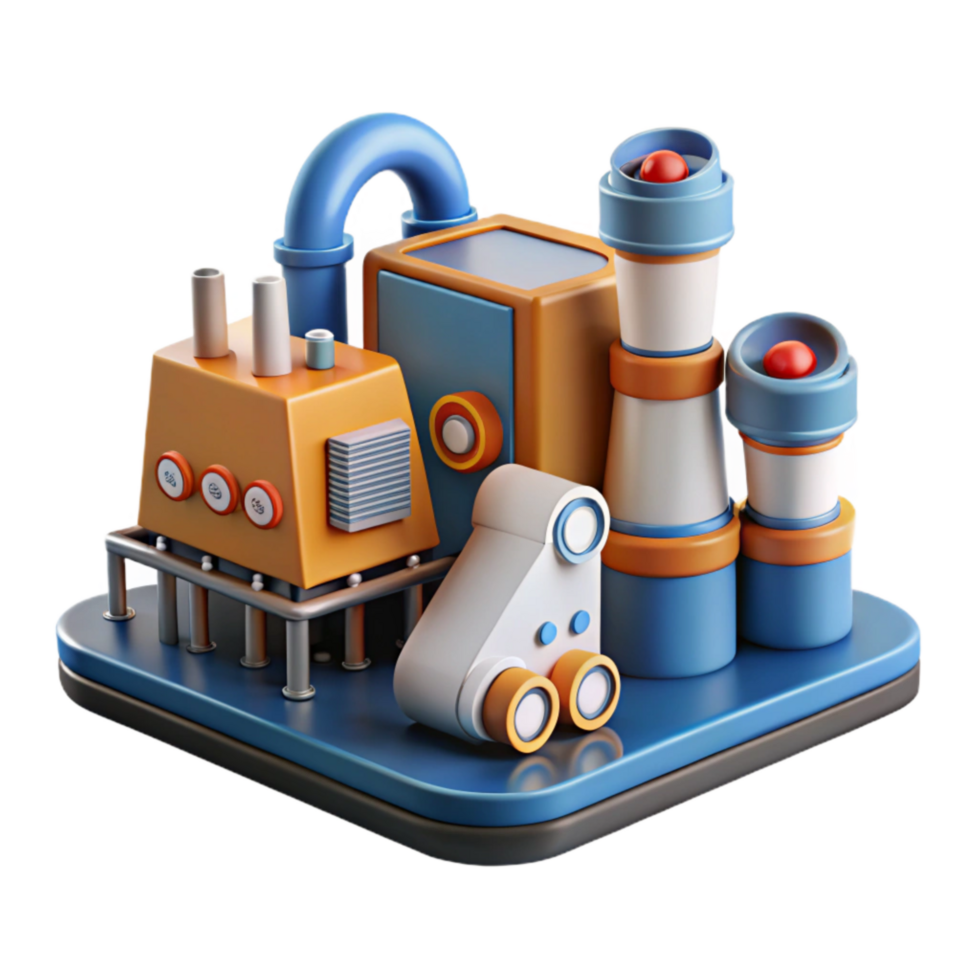 beautiful classic Floating Laboratory with Scientific Equipment Isolated premium png