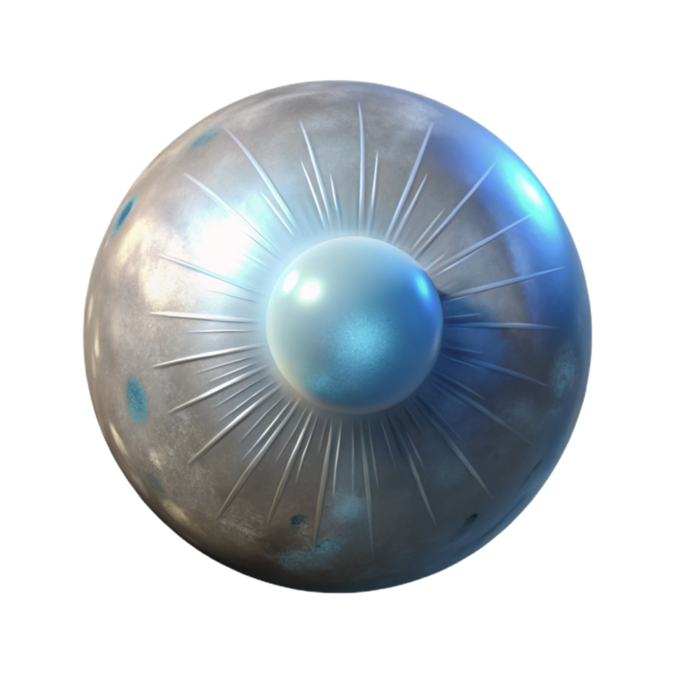 stunning modern Floating Orb Emitting Light Rays Transparent png