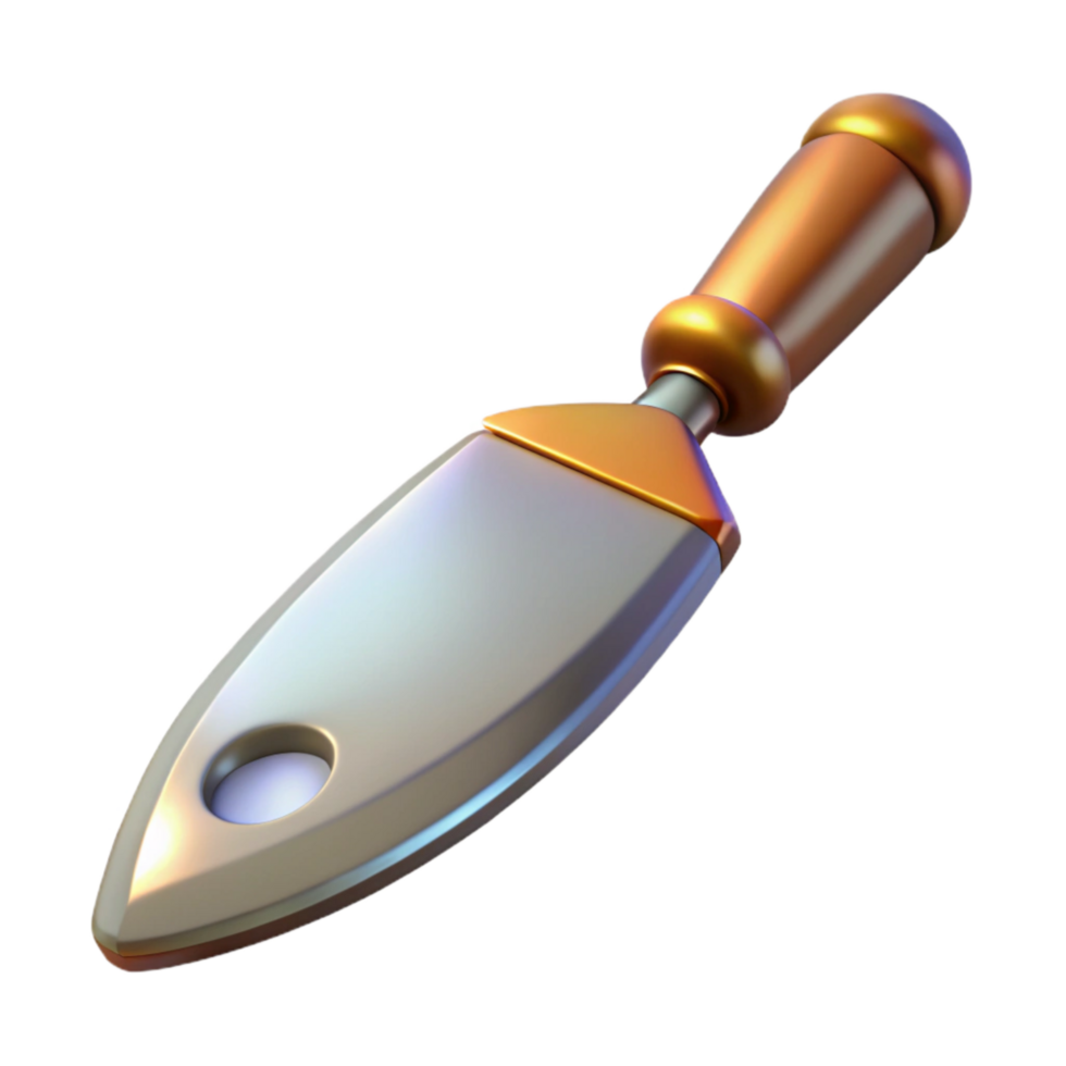 stunning artistic Floating Palette Knife with Metallic Blade Isolated Cutout high quality png