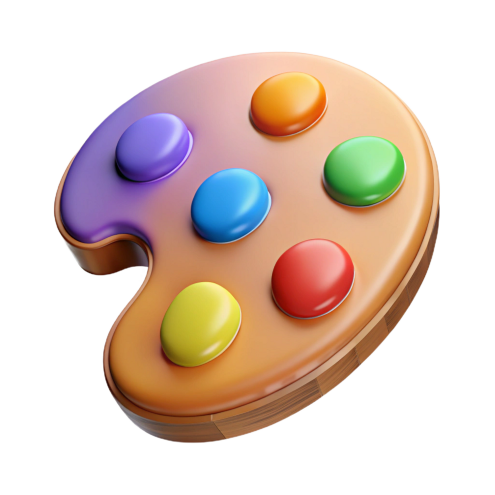wonderful classic Floating Palette with Bright Colors Cutout high quality png