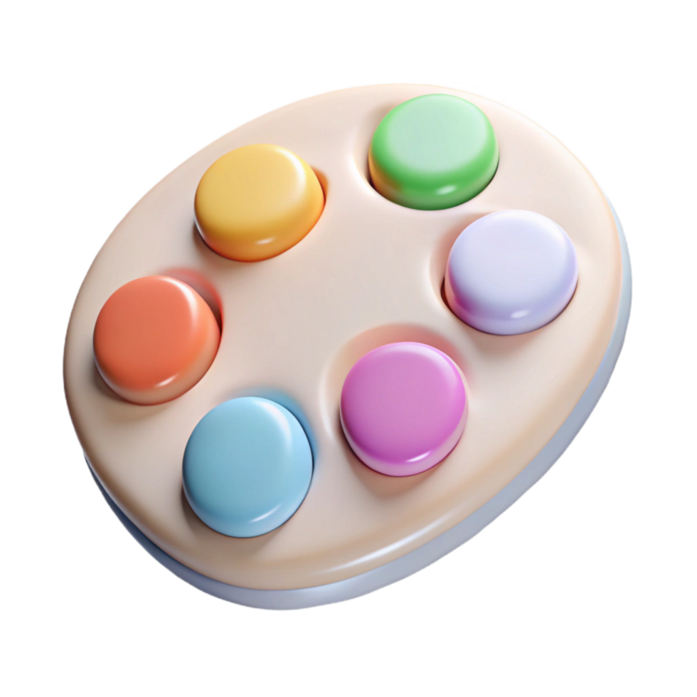 elegant traditional Floating Palette with Pastel Shades Transparent Background authentic png