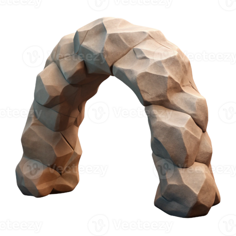 magnificent abstract Floating Rock Arch Isolated with Natural Lighting detailed png