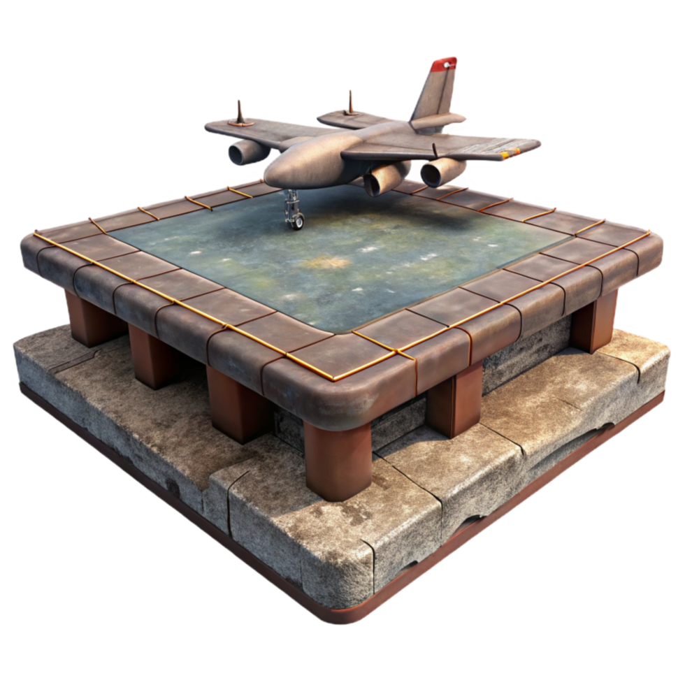 magnificent creative Floating Platform with Landing Pad for Aircraft Element original png