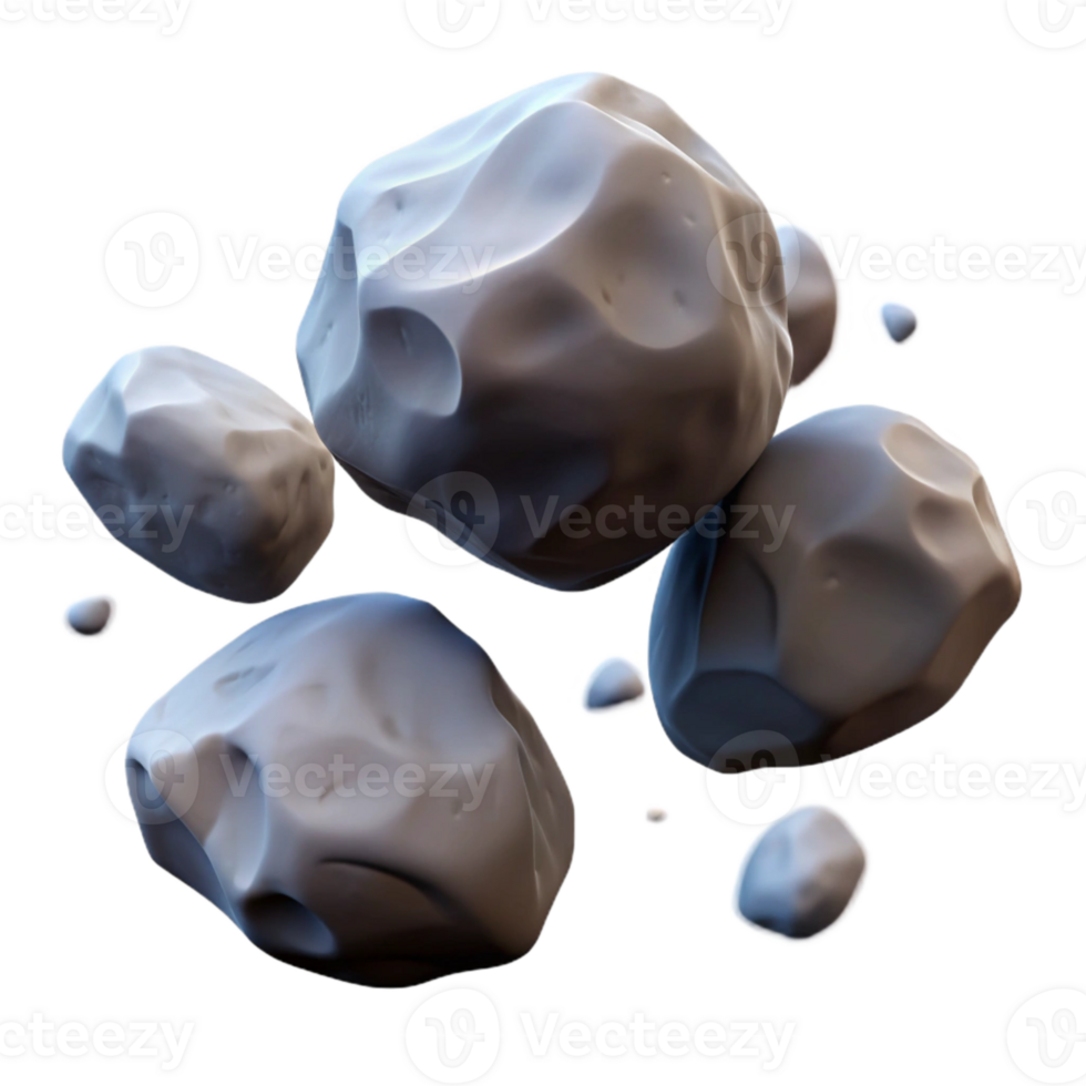 serene rustic Floating Rocks Isolated with Shadow Detail high resolution png
