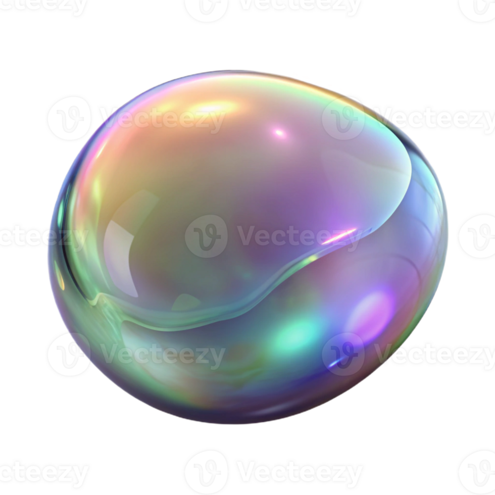 stunning contemporary Floating Soap Bubble Iridescent Surface Transparent exclusive png
