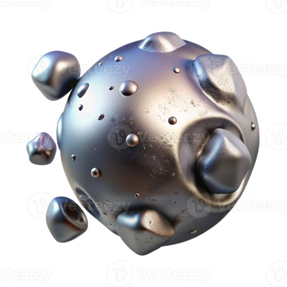 magnificent minimalist Floating Space Debris Isolated with Metallic Sheen high quality png