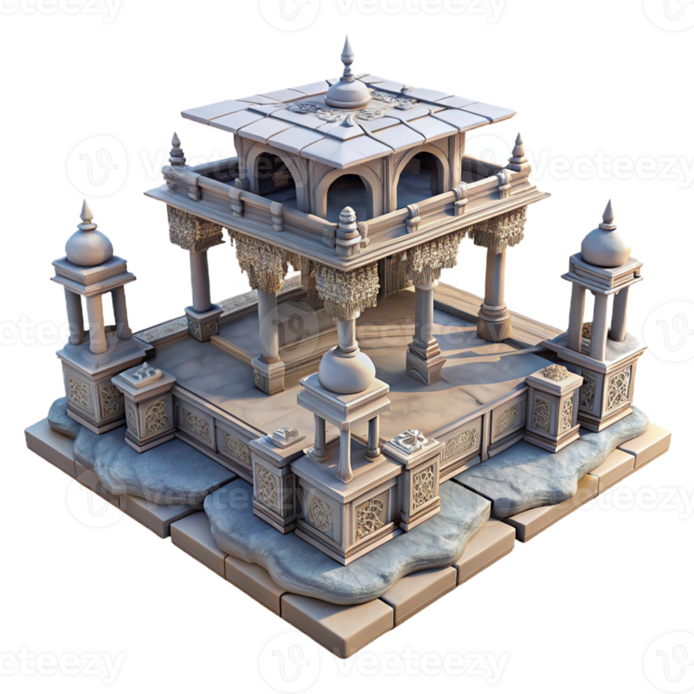 stunning vintage Floating Structure Isolated with Shadow Detail authentic png