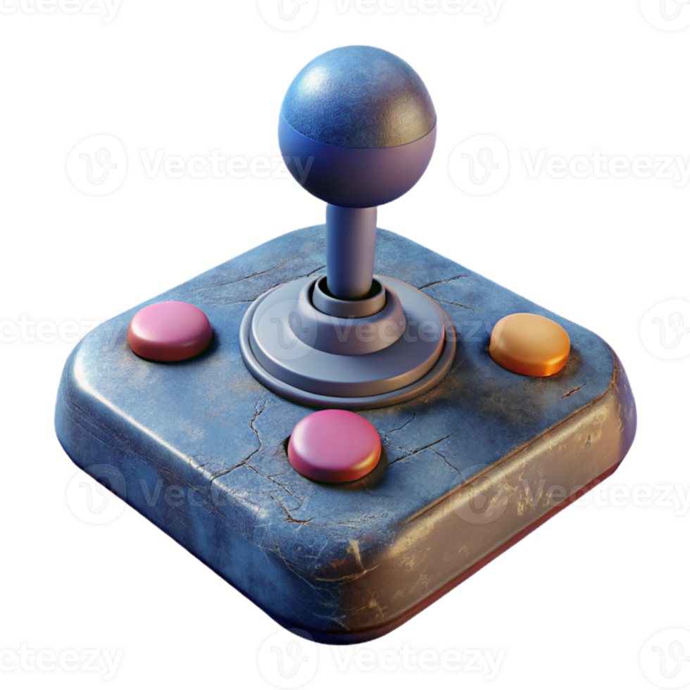 beautiful rustic Floating Virtual Joystick Gaming Control Isolated genuine png