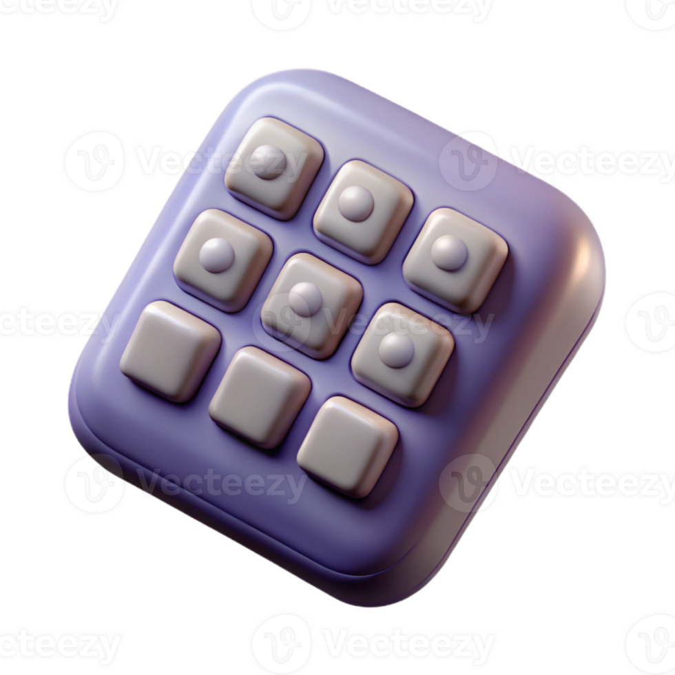 elegant vintage Floating Virtual Keyboard Numeric Keypad Isolated high resolution png